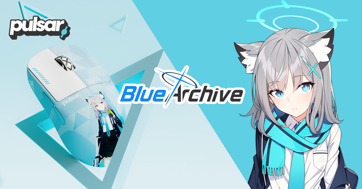 pulsar x2 crazylight ブルアカコラボ シロコ 新品 BlueArchive Shiroko Edition] X2 CrazyLight Medium Gaming Mouse