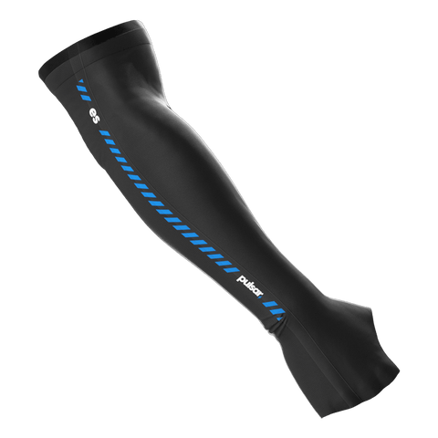 eS eSports Arm Sleeve XL X-large palm long by Pulsar Gaming Gears in black, designed for gamers. Features quick-drying material and friction reduction, ideal for use with glass mousepads for smoother gameplay
