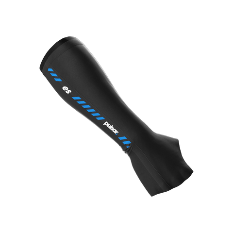 eS eSports Arm Sleeve XL X-large palm short by Pulsar Gaming Gears in black, designed for gamers. Features quick-drying material and friction reduction, ideal for use with glass mousepads for smoother gameplay
