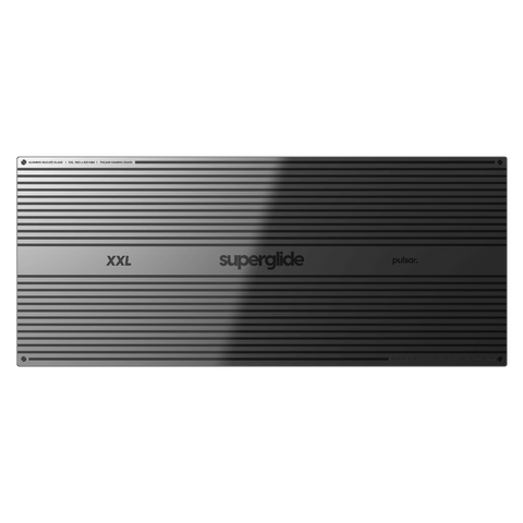 Red Superglide Glass Mousepad XXL (XX Large) with tempered glass surface for ultra-smooth mouse movements and enhanced portability. Made with durable Gorilla Glass and an anti-slip silicone rubber base for maximum grip on surfaces