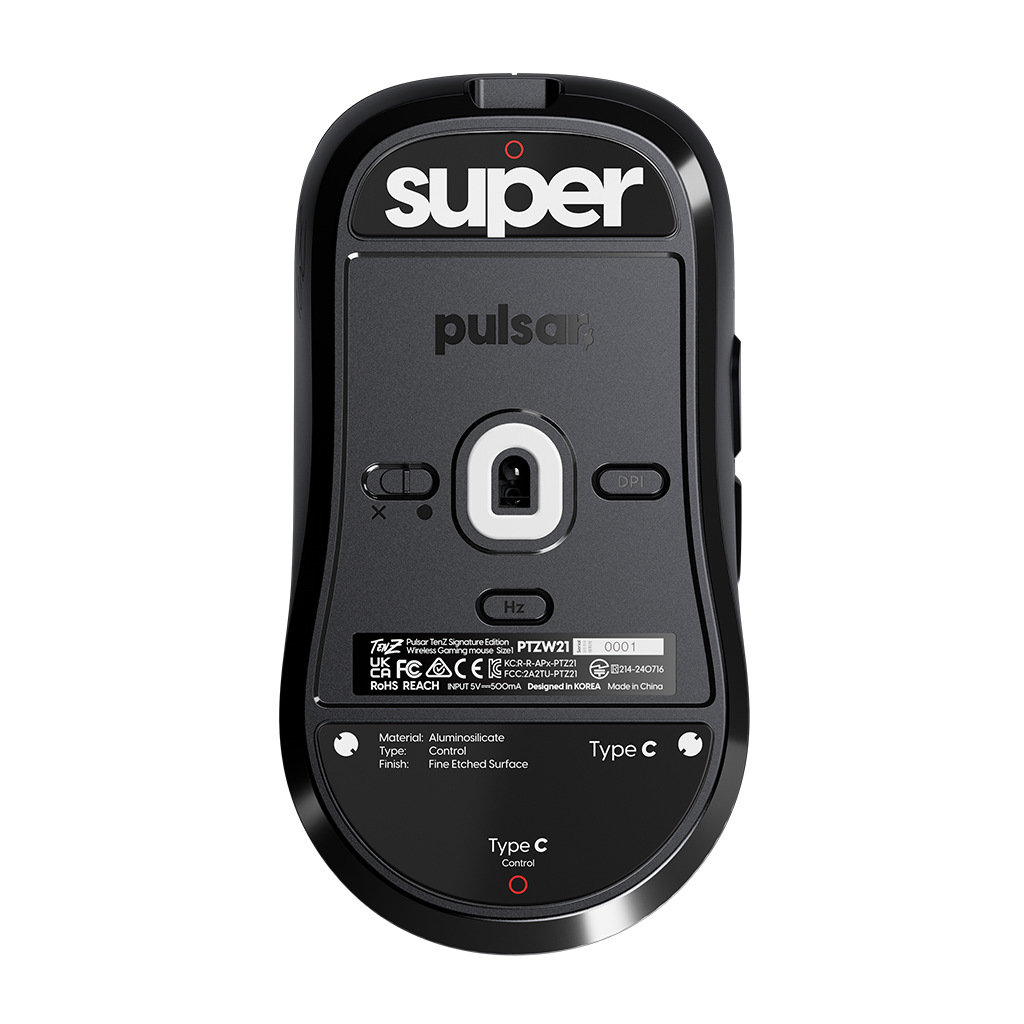 [TenZ 시그니처 마우스 전용] 슈퍼글라이드 유리 마우스피트 타입-C