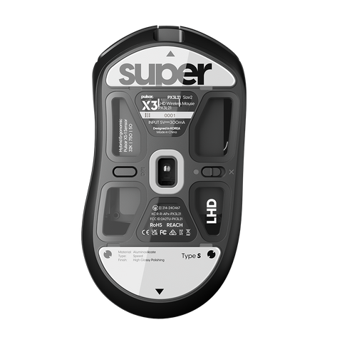 [X3 / X3 LHD 마우스 전용] 슈퍼글라이드 유리 마우스피트 타입-S
