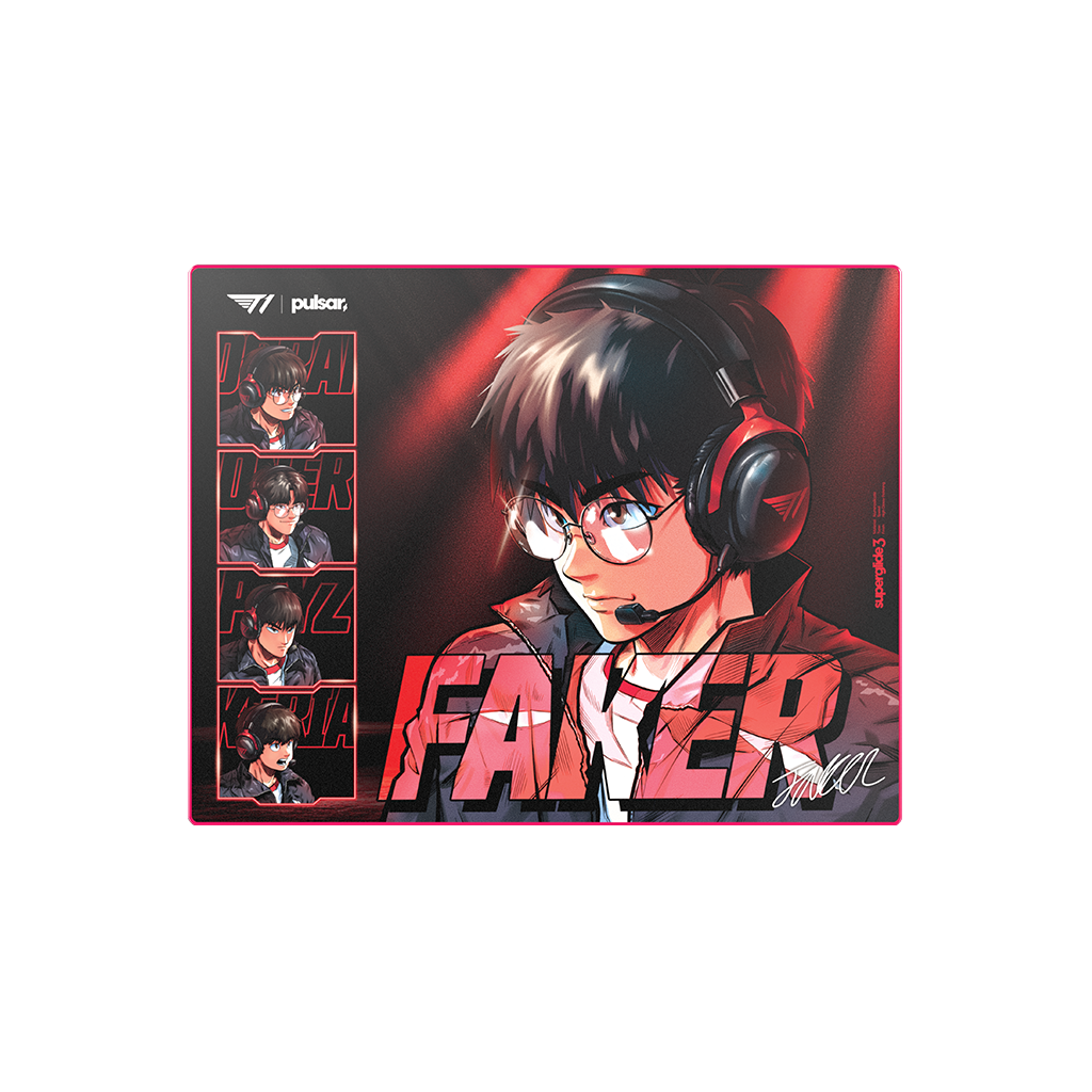 [예약구매 11월 중순 발송]슈퍼글라이드3 유리 마우스패드 - T1 Edition IN THE GAME FAKER