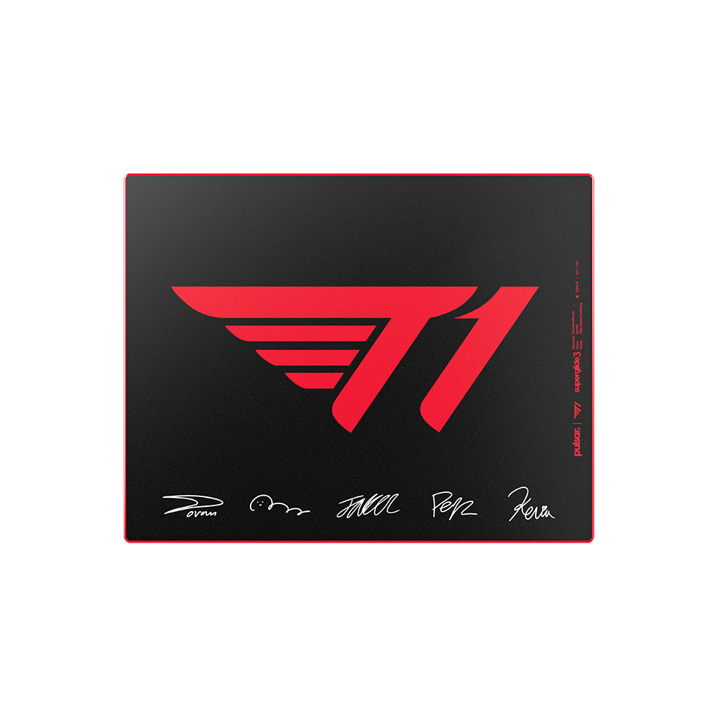 [예약구매 11월 중순 발송]슈퍼글라이드3 유리 마우스패드 - T1 Edition Signature RED