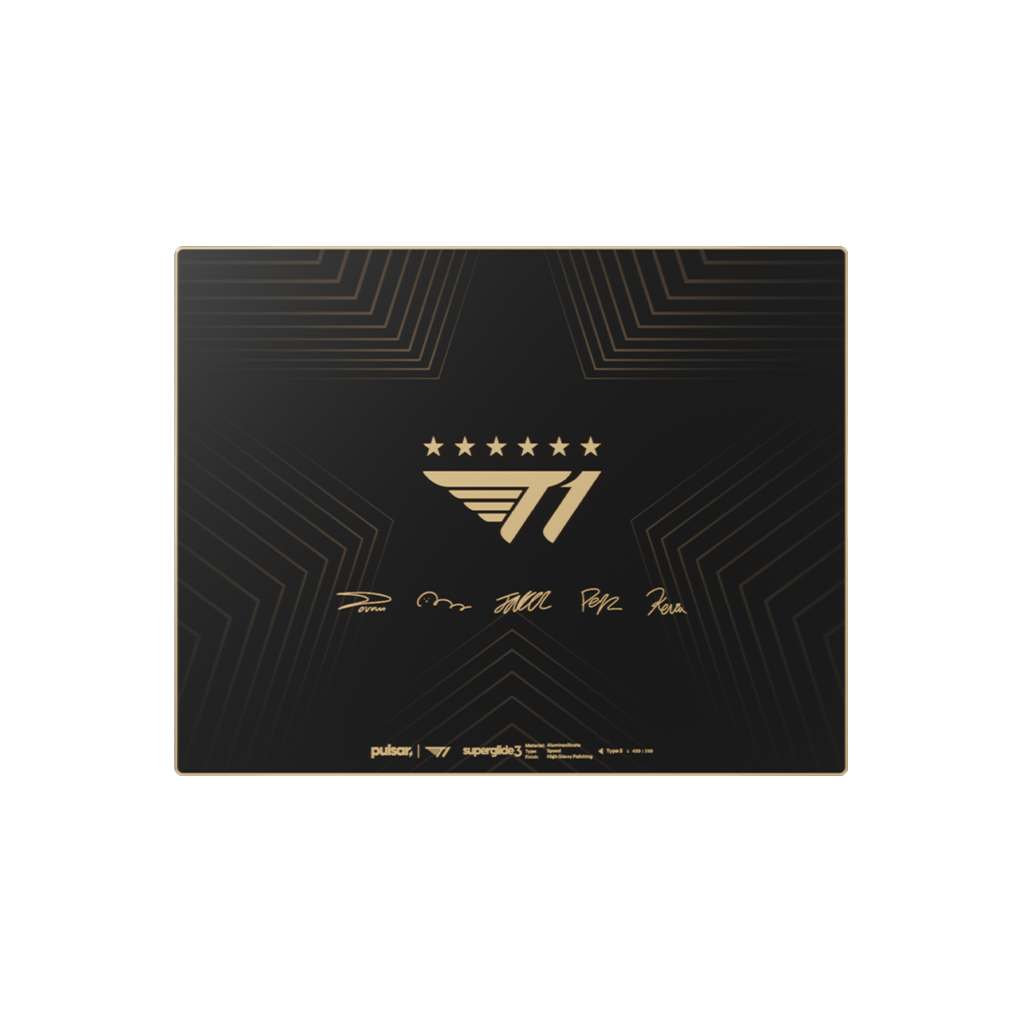 [예약구매 12월 말 발송]슈퍼글라이드3 유리 마우스패드 - T1 Edition Golden Ascent