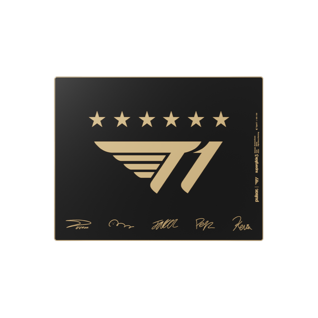 [예약구매 12월 말 발송]슈퍼글라이드3 유리 마우스패드 - T1 Edition Signature Gold