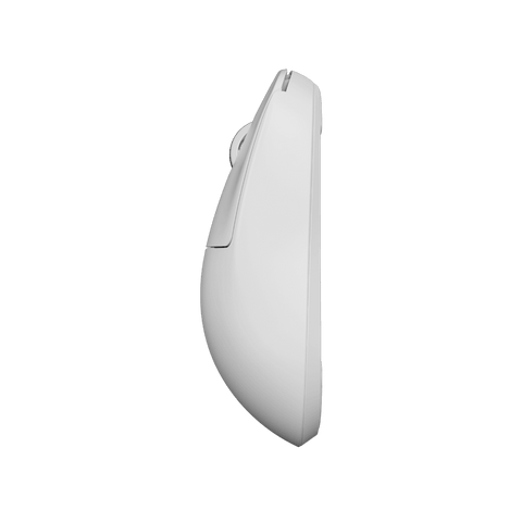White Pulsar X2 v2 Gaming Mouse, lightweight and ergonomically designed with a symmetrical shape, optical switch, PAW3395 sensor, ideal for fingertip and claw grip styles