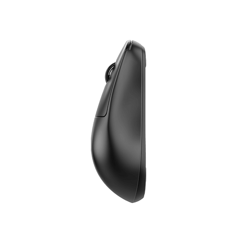 Black Pulsar X2H mini Gaming Mouse with a translucent black design, narrow waist, higher hump, symmetrical shape, optical switch, and PAW3395 sensor.